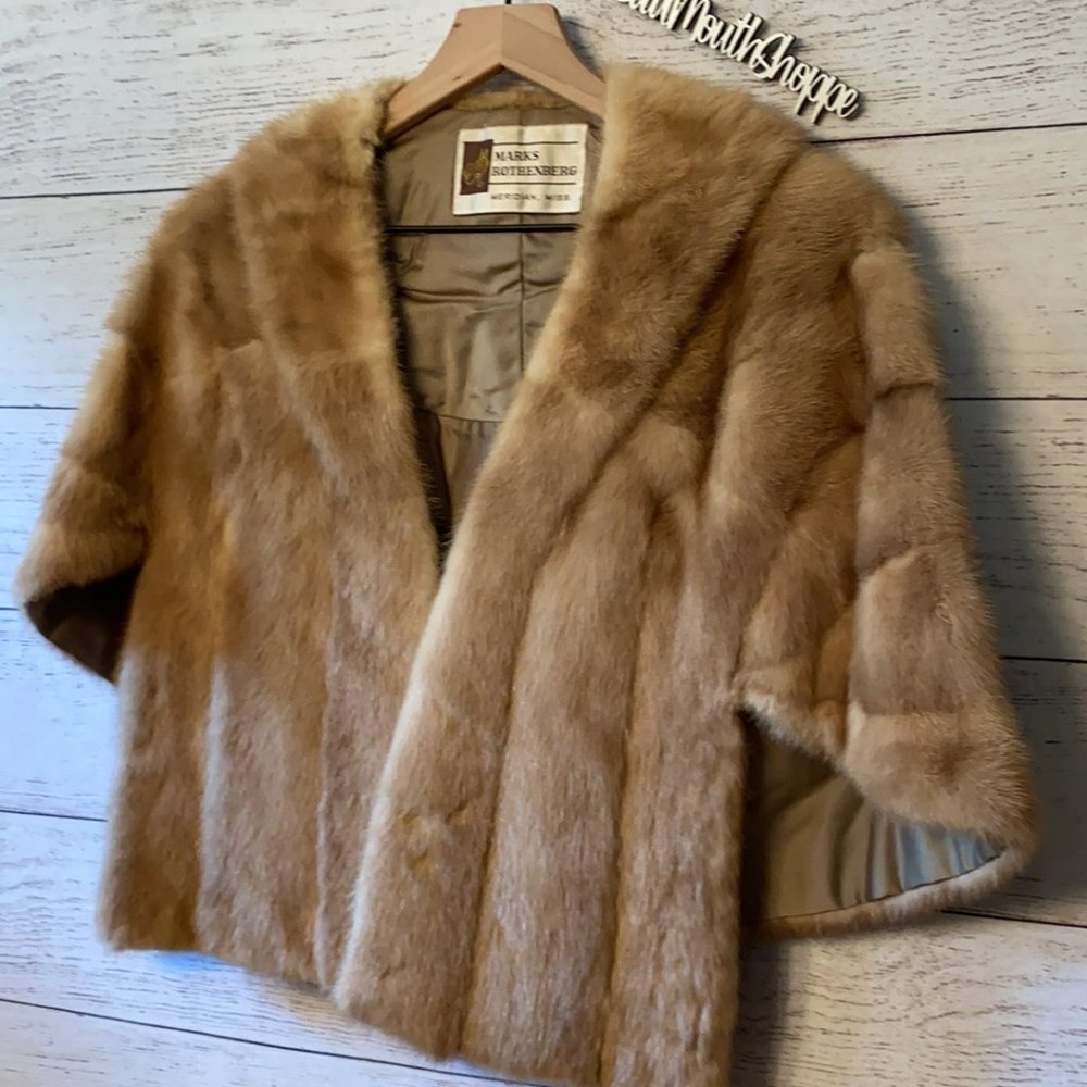 Vintage Antique Marks Rothenberg Fur Coat Capelet - Picture 4 of 6